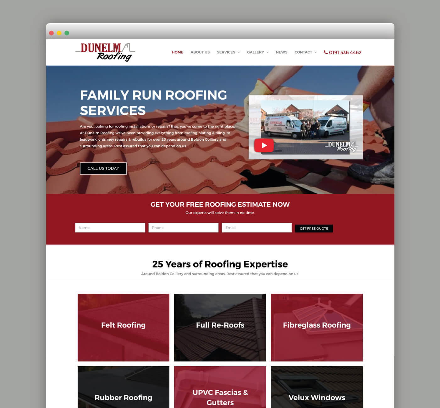 Dunelm Roofing Web Page